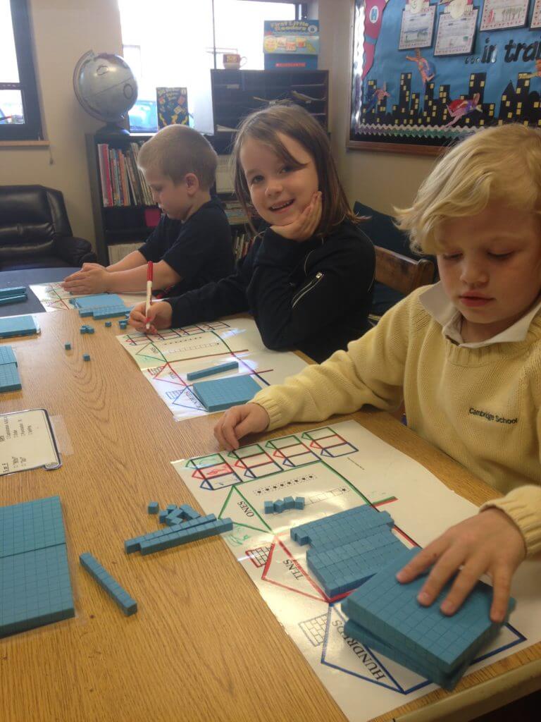 Students in Lower School use Strategies to Help Them with Their Math Skills