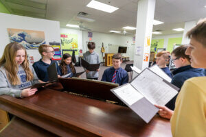 Mr. Nugent and Students Singing